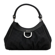 Gucci GG Denim Small Hobo Bag- Black