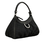 Gucci GG Denim Small Hobo Bag- Black