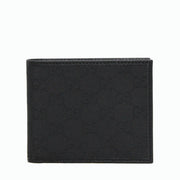Gucci 260987 Men's GG Nylon Bi-Fold Wallet- Black