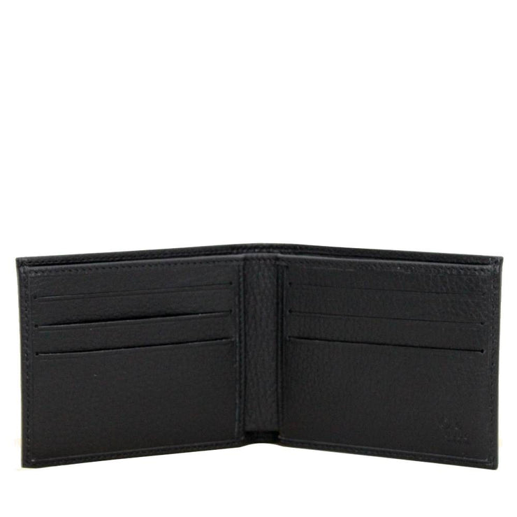 Gucci 260987 Men's GG Nylon Bi-Fold Wallet- Black