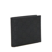 Gucci 260987 Men's GG Nylon Bi-Fold Wallet- Black