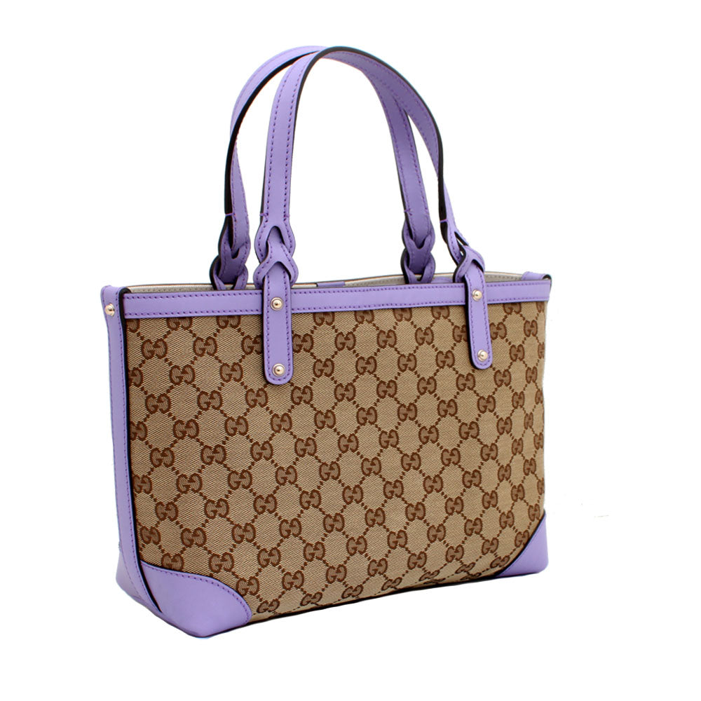 バッグ GUCCI GG PATTERN CANVAS TOTE HAND BAG GUCCI Interlocking GG Supreme Canvas Blue Tote Bag