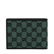Gucci Men's GG Canvas Large Bi-fold Wallet- Green-Black