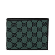 Gucci Men's GG Canvas Large Bi-fold Wallet- Green-Black