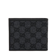 Gucci Men's GG Canvas Bi-Fold Wallet- Charcoal