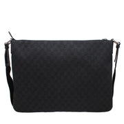 Gucci Men's GG Denim Messenger Bag- Black