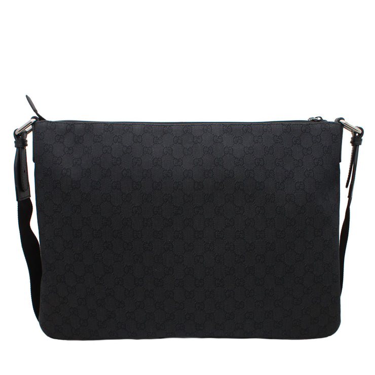 Gucci Men's GG Denim Messenger Bag- Black