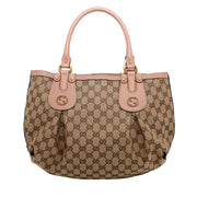 Gucci GG Canvas Scarlett Stud Interlocking G Tote Bag- Antique Rose