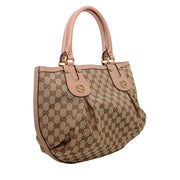 Gucci GG Canvas Scarlett Stud Interlocking G Tote Bag- Antique Rose