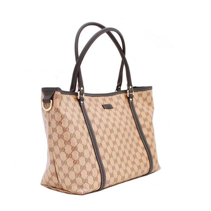 Gucci GG Crystal Medium Tote Bag- Brown