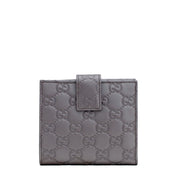 Gucci Heart-Shaped Interlocking G Flap French GG Guccissima Leather Wallet- Lavendar