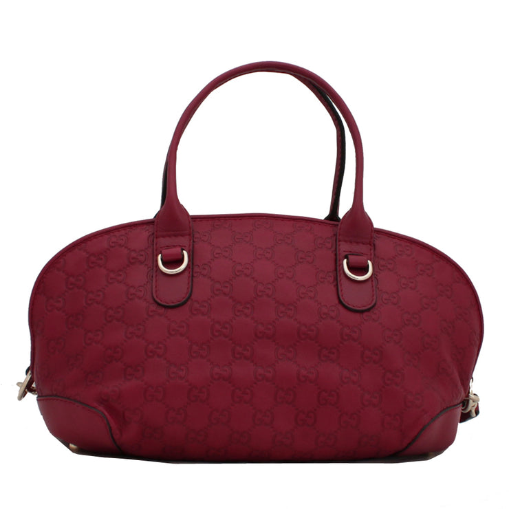 Gucci GG Guccissima Heart Bit Small Top Handle Bag with Charm- Red