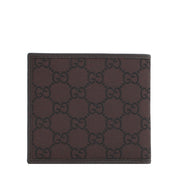 Gucci Men's GG Nylon Bi-fold Wallet- Dark Brown