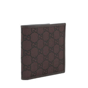 Gucci Men's GG Nylon Bi-fold Wallet- Dark Brown