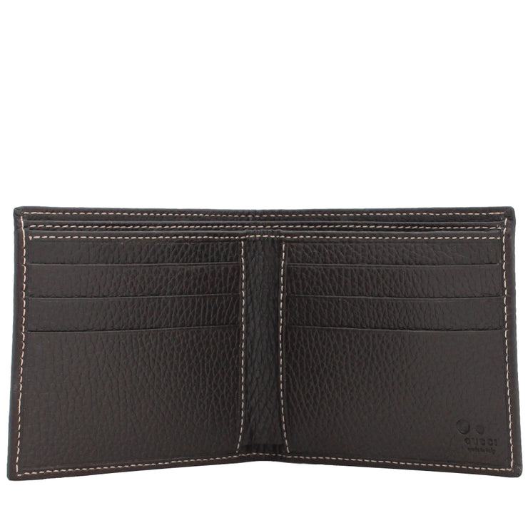 Coach Monogram Leather Folding Wallet Logo Folding Wallets (75371)