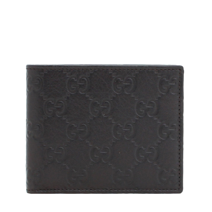 Gucci Men's GG Guccissima Leather Bi-fold Wallet- Black