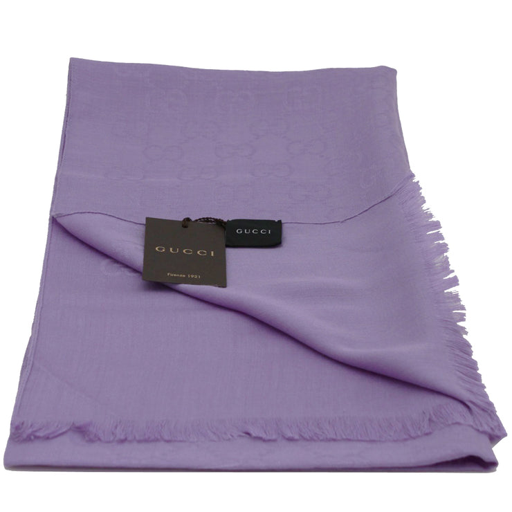 Gucci GG Silk & Wool Slim Scarf- Light Purple