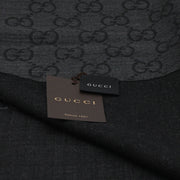 Gucci GG Silk & Wool Slim Scarf- Charcoal