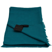 Gucci GG Silk & Wool Slim Scarf- Teal Blue