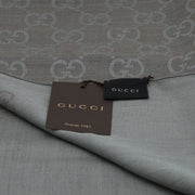Gucci GG Silk & Wool Slim Scarf- Grey