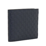 Gucci 260987 Microguccissima Signature Leather Men's Wallet- Dark Blue