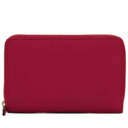 Gucci 420113 Leather French Zip-Around Wallet- Pink