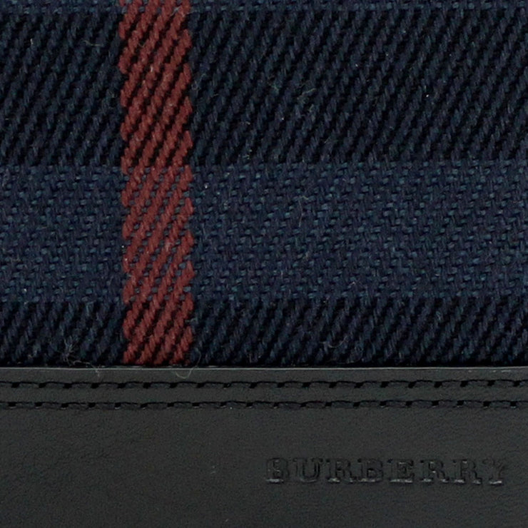 Burberry Navy Check Men's Bifold Wallet