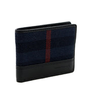 Burberry Navy Check Men's Bifold Wallet