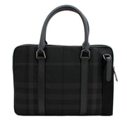 Burberry Charcoal Check Briefcase-Document Bag