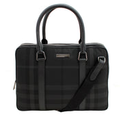 Burberry Charcoal Check Briefcase-Document Bag