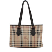 Burberry Haymarket Tote Bag- Chocolate