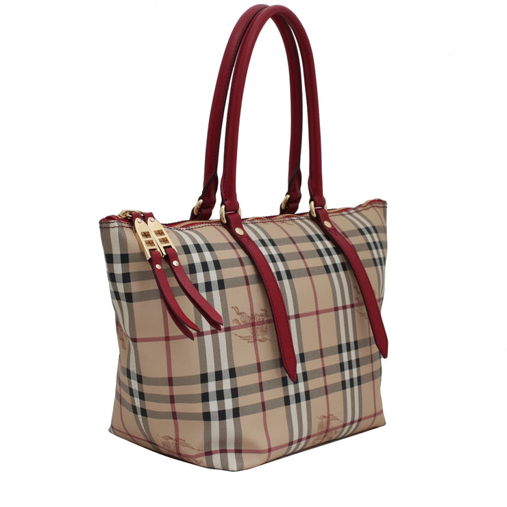 Burberry small haymarket check tote bag deals