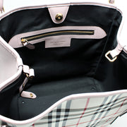 Burberry Haymarket Panels Canterbury Small Tote Bag- Pale Orchid