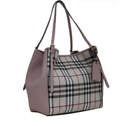 Burberry Haymarket Panels Canterbury Small Tote Bag- Pale Orchid