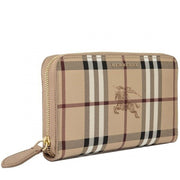 Burberry Haymarket Elmore Wallet- Mid Camel