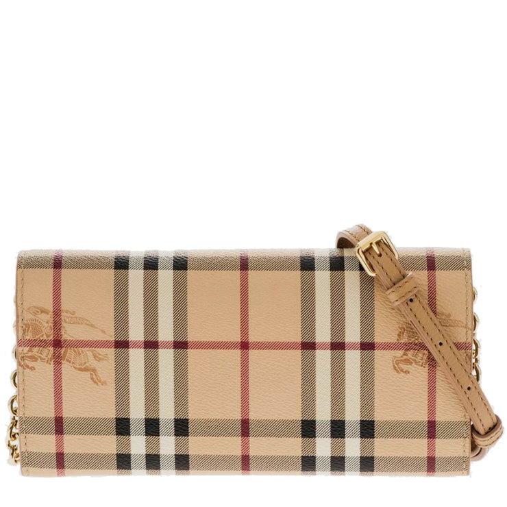 Burberry Haymarket Check Henley Wallet on Chain