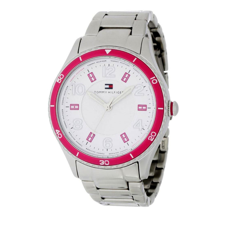 Tommy Hilfiger Ladies' Stainless Steel Watch w Pink Round Bezel