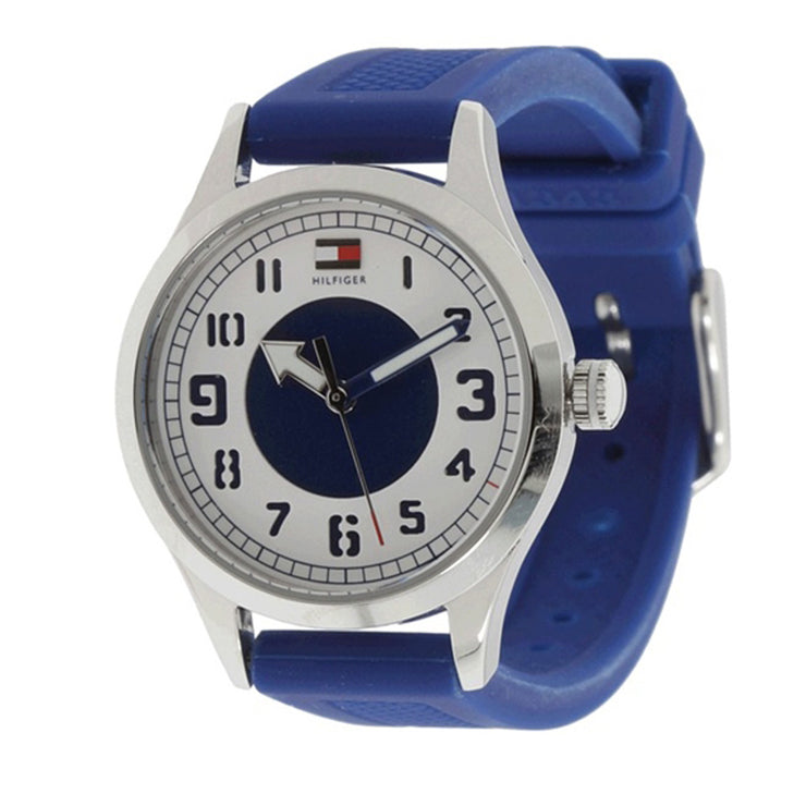 Tommy Hilfiger Ladies' Blue Silicone Strap Watch w Round Dial