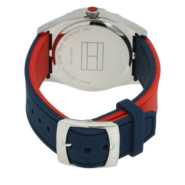 Tommy Hilfiger Ladies Reversible Red-Blue Silicone Strap Watch