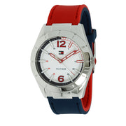 Tommy Hilfiger Ladies Reversible Red-Blue Silicone Strap Watch