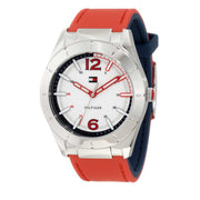 Tommy Hilfiger Ladies Reversible Red-Blue Silicone Strap Watch