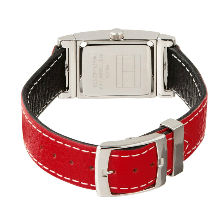 Tommy Hilfiger Ladies' Navy-Red Reversible Leather Strap Watch w Crystal Indices