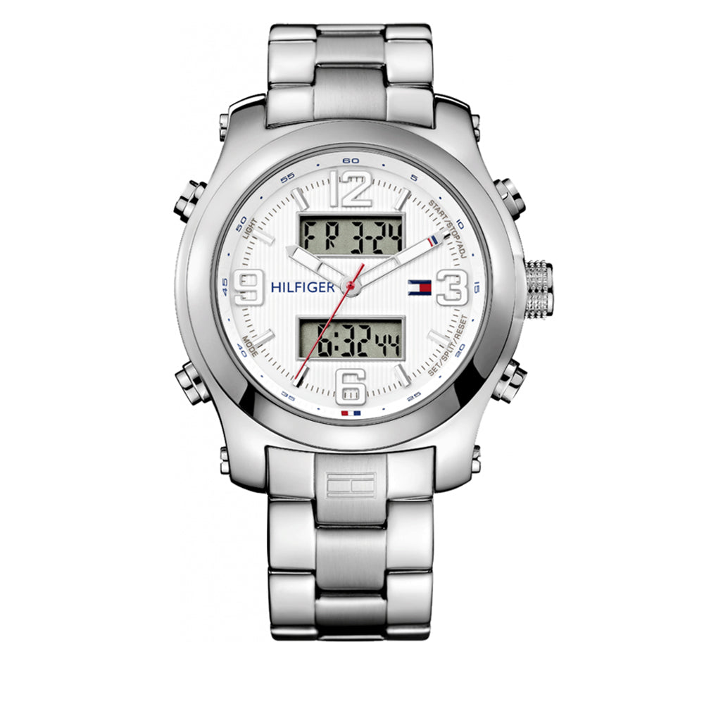 Tommy Hilfiger Watch- 1790948 Analog-Digital Silver Stainless Steel Men  Watch