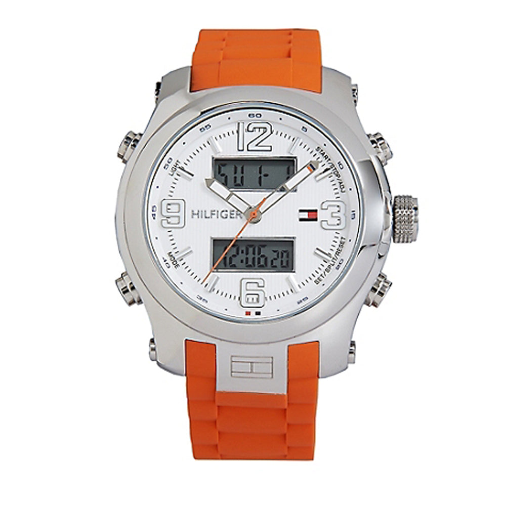 Tommy Hilfiger Watch 1790947- Orange Silicon Analog-Digital Men's Watch