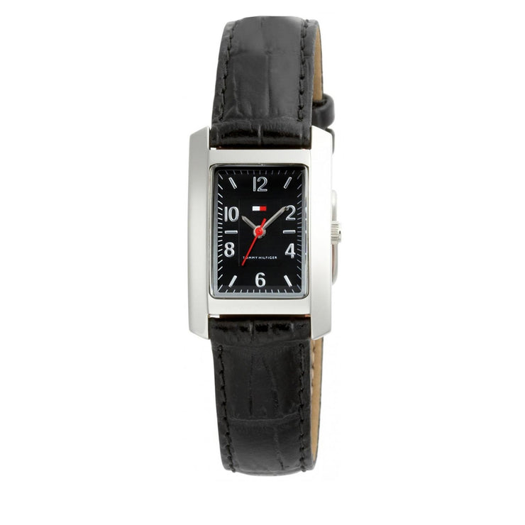 Tommy Hilfiger Watch 1780692- Black Leather with Black Rectangular Dial Ladies Watch