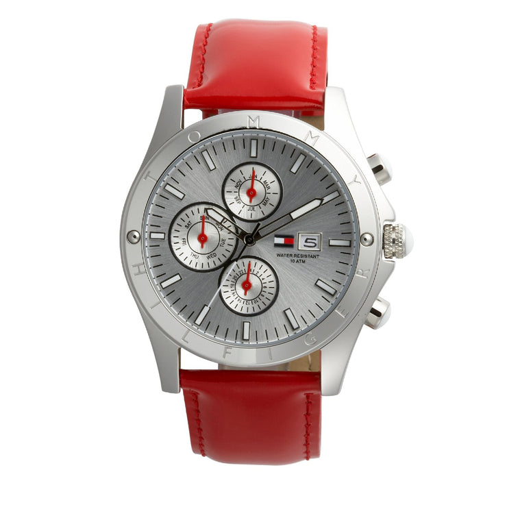 Tommy Hilfiger Watch 1780647- Red Patent Leather Chronograph Round Dial Ladies Watch