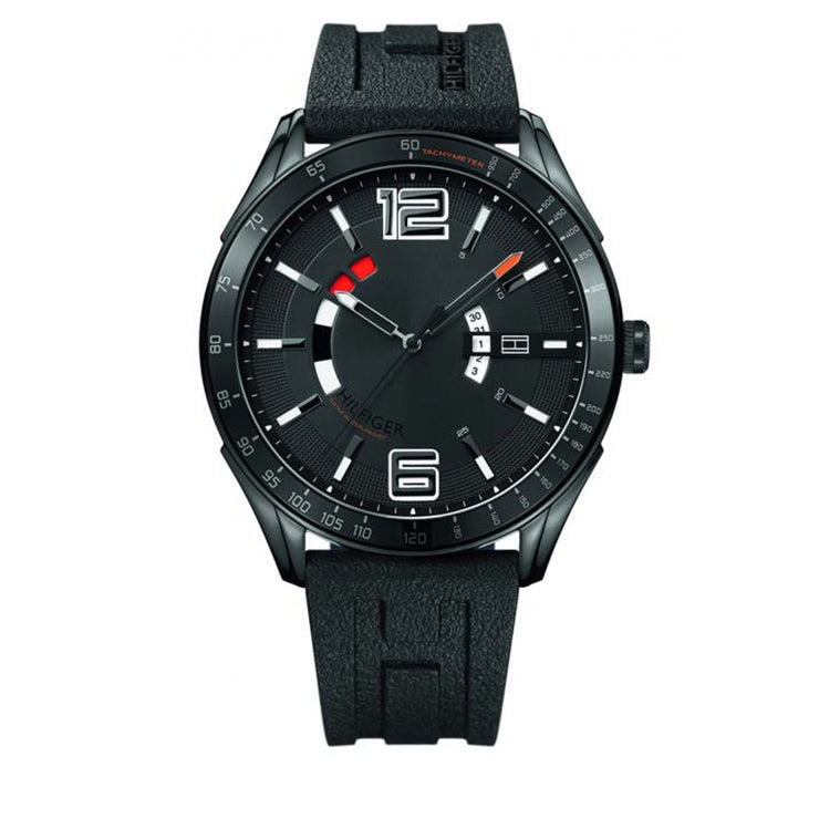 Tommy Hilfiger Watch 1790797- Black Silicon with Round Black Dial Men Watch