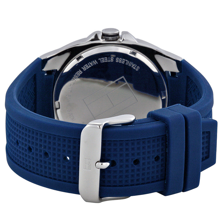 Tommy Hilfiger Watch 1790885- Navy Silicon with Round White Dial Men Watch