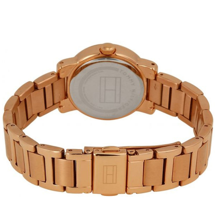 Tommy Hilfiger Watch 1781560- Rose Gold Stainless Steel with Pink Round Dial & Crystal Bezel Ladies Watch