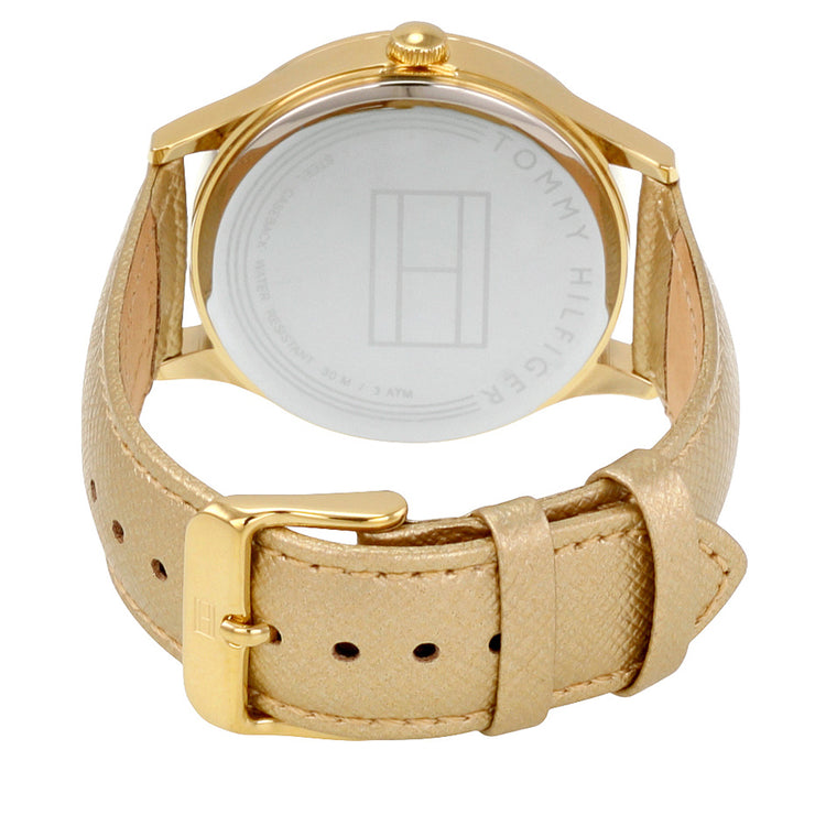 Tommy Hilfiger Watch 1781591- Gold Leather with Gold Round Dial Ladies Watch